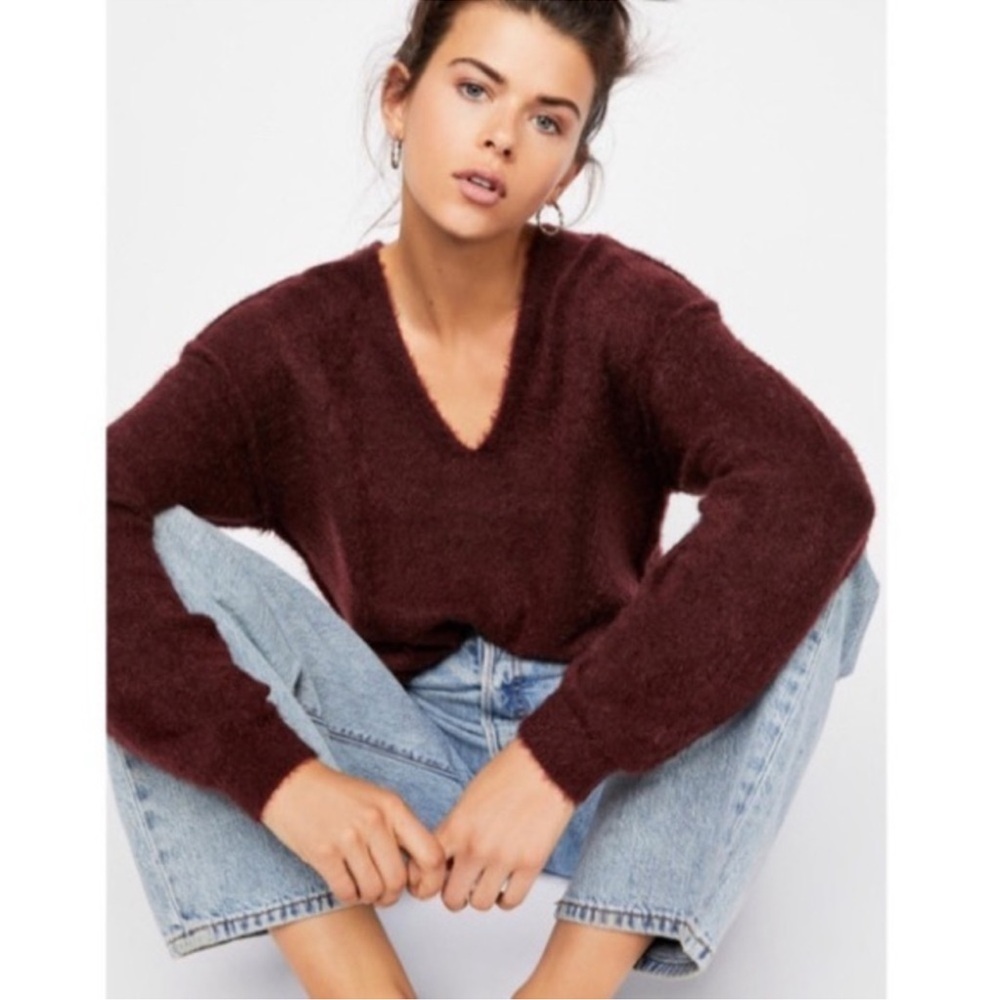 Free People Princess V-Neck Sweater